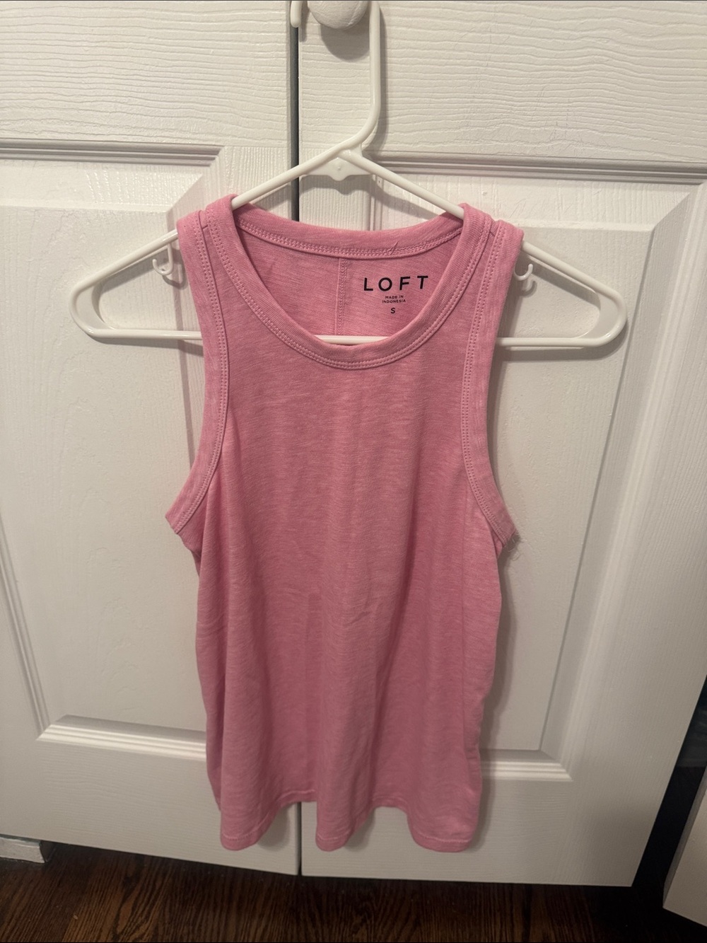 LOFT Soft Pink Crewneck Tank Top